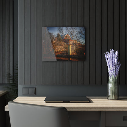 U R There Photography Marathon Road Hillside Red II Rustic Farmhouse Acrylic Wall Print