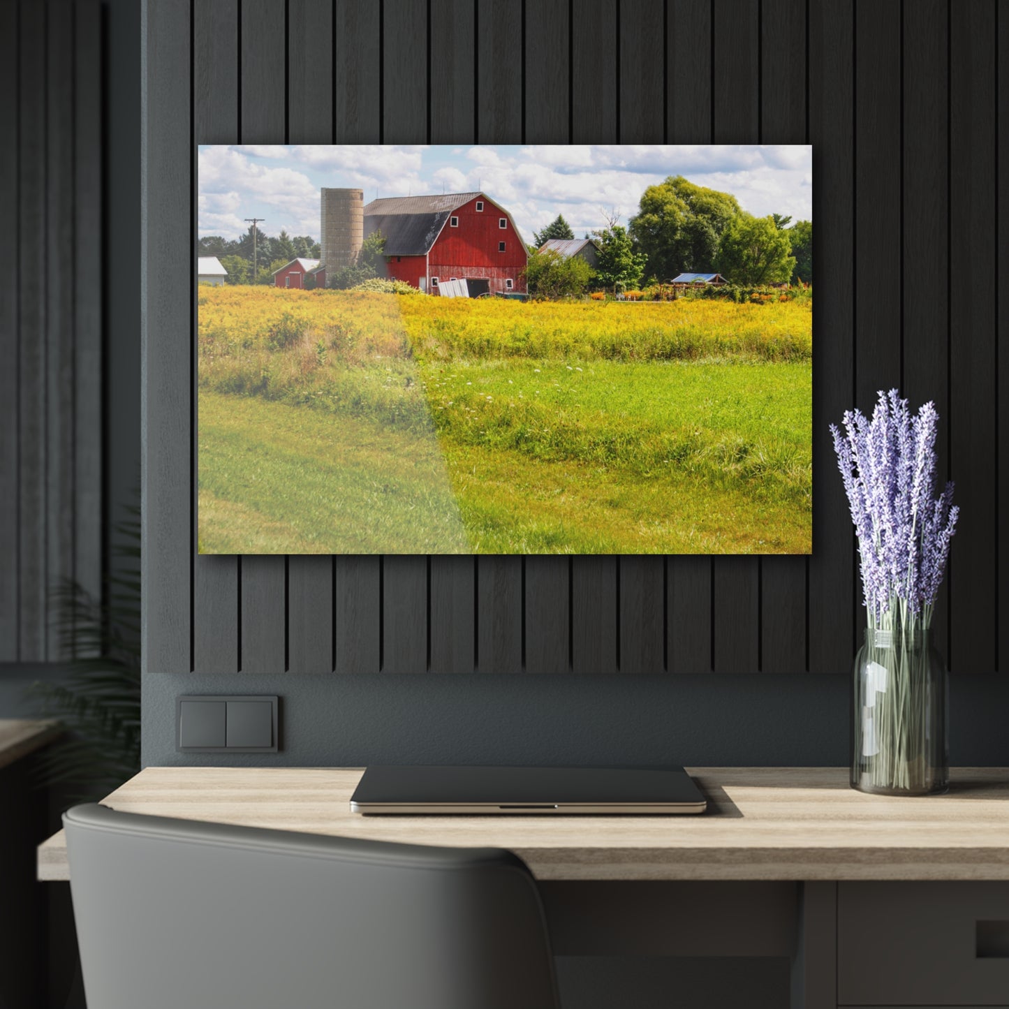 U R There Photography Starr Court Red I Rustic Farmhouse Acrylic Wall Print
