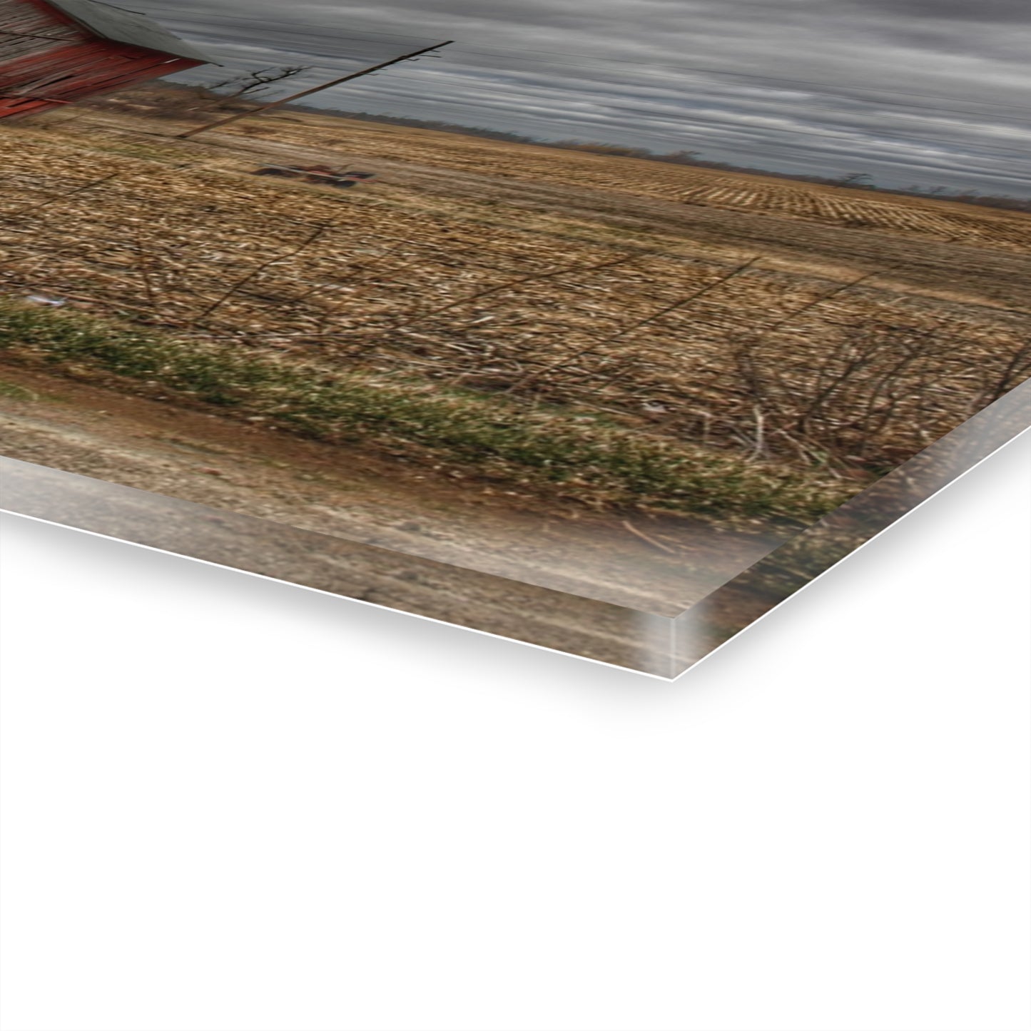 U R There Photography Barnes Road Little Red III Rustic Farmhouse Acrylic Wall Print