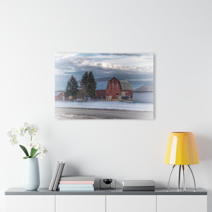 U R There Photography Glover Road Red Rustic Farmhouse Acrylic Wall Print