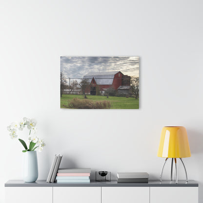 U R There Photography Dodge Road Red Rustic Farmhouse Acrylic Wall Print