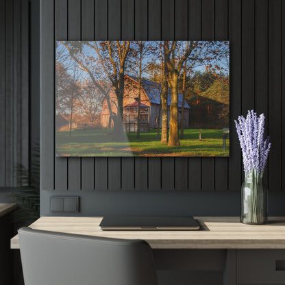 U R There Photography Hunters Creek Hidden Red Rustic Farmhouse Acrylic Wall Print