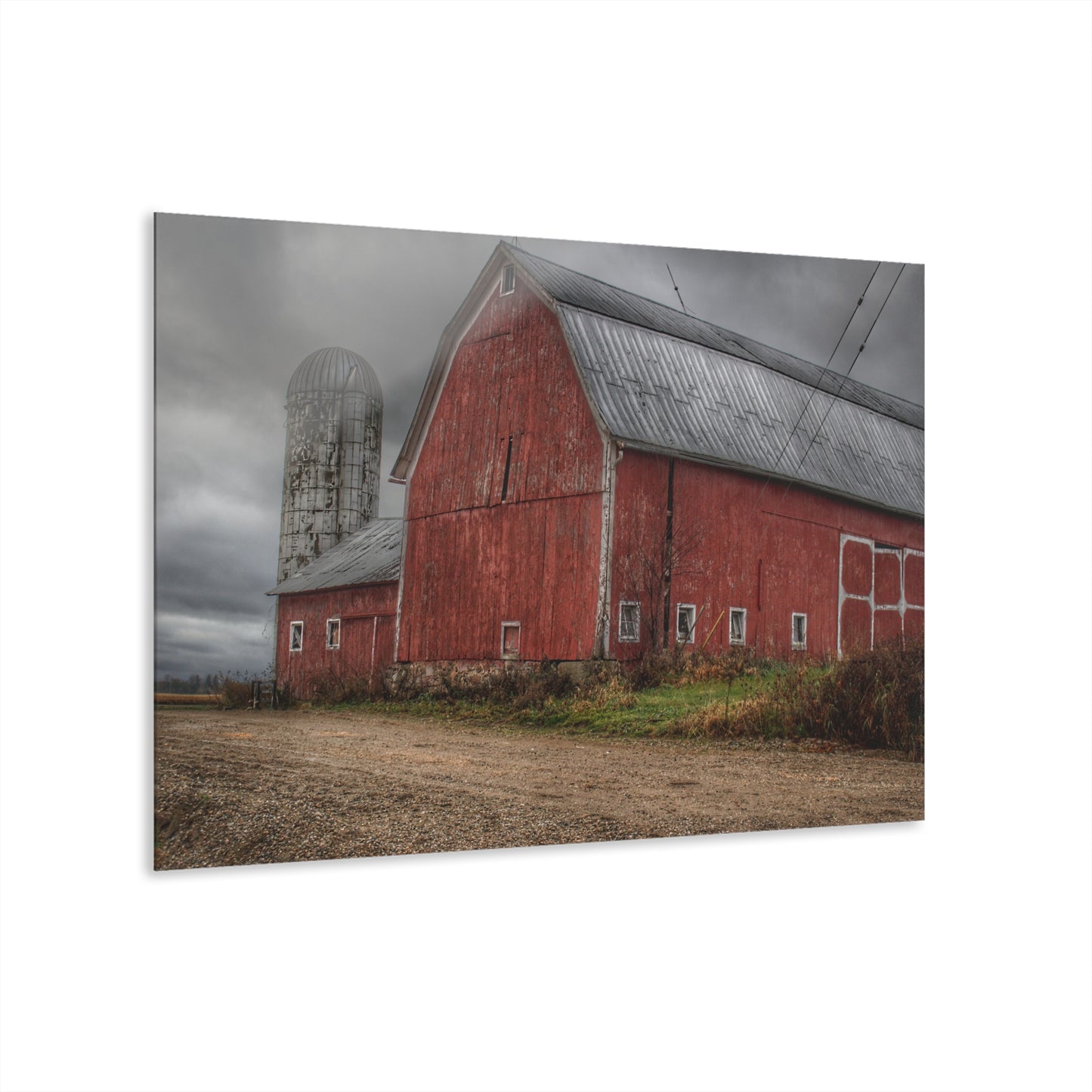 U R There Photography Stanley Road Reds Rustic Farmhouse Acrylic Wall Print