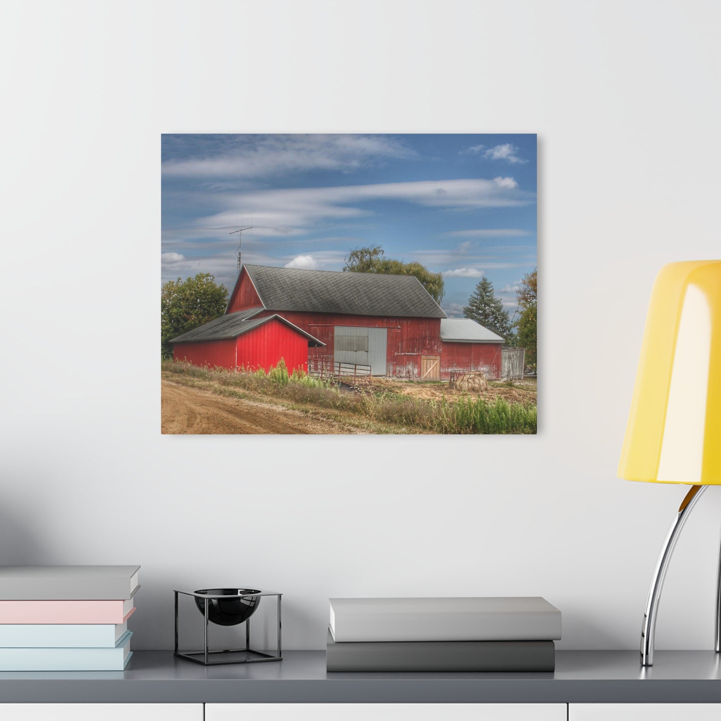 U R There Photography Wheeling Road Horse Barn Rustic Farmhouse Acrylic Wall Print
