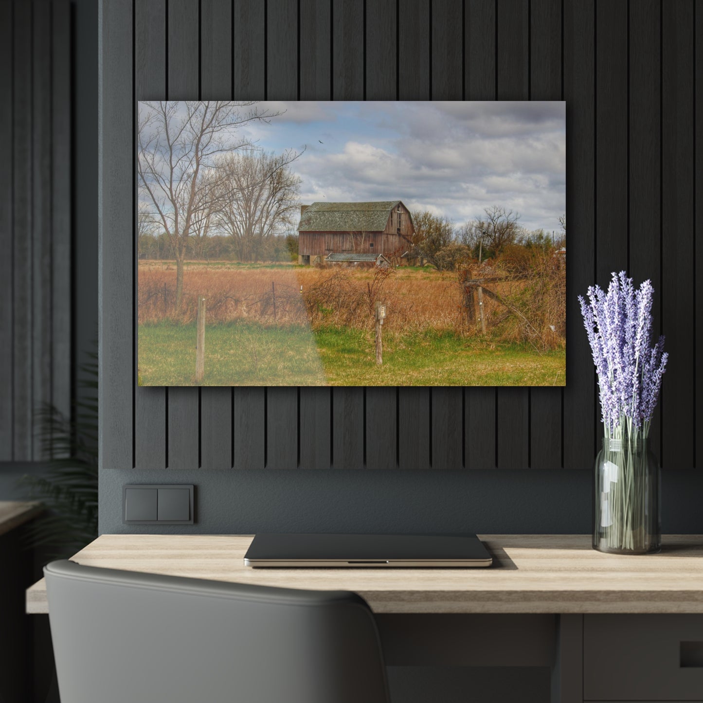 U R There Photography Clothier Road Red II Rustic Farmhouse Acrylic Wall Print