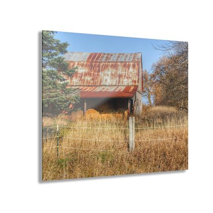 U R There Photography Dodge Road Hay Barn I Rustic Farmhouse Acrylic Wall Print