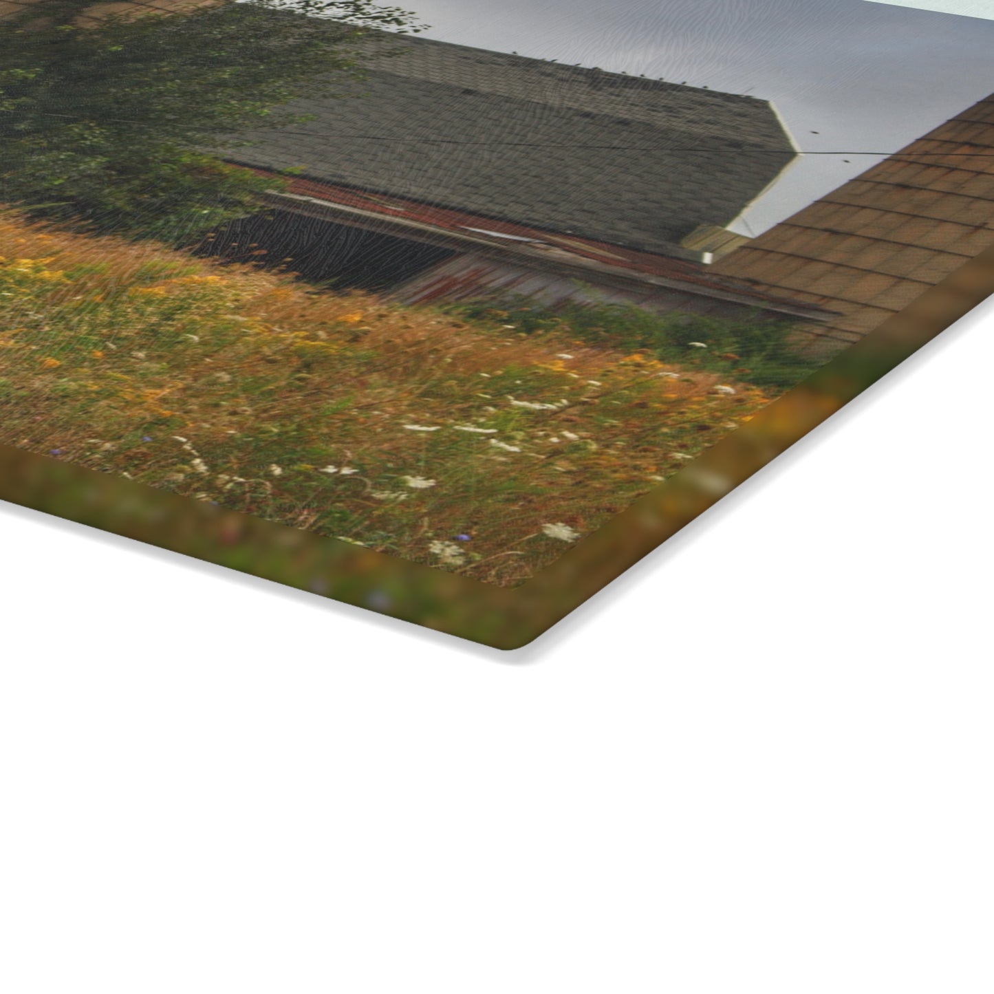 U R There Photography Silos of Otisville Rustic Farmhouse Tempered-Glass Cutting Board