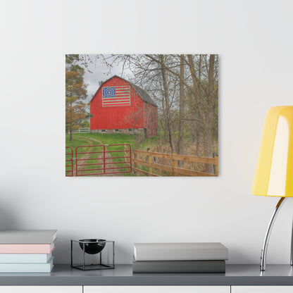 U R There Photography Patriot Red Rustic Farmhouse Acrylic Wall Print