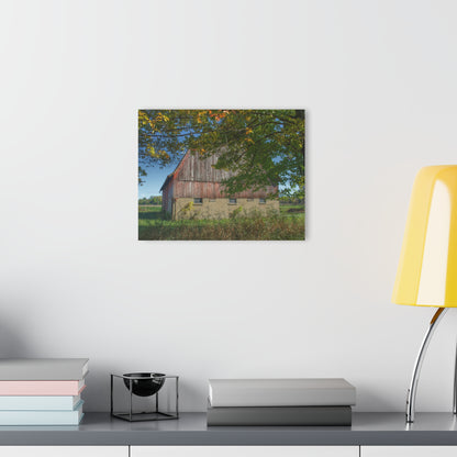 U R There Photography Byington Road Red I Rustic Farmhouse Acrylic Wall Print
