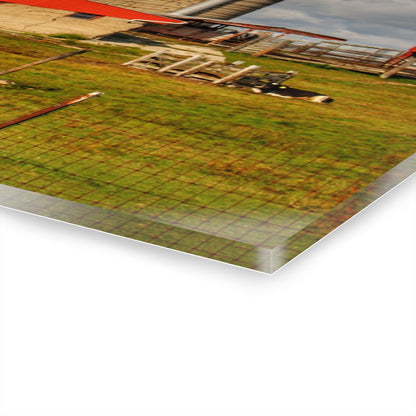 U R There Photography Kingston Checkerboard Farm Rustic Farmhouse Acrylic Wall Print