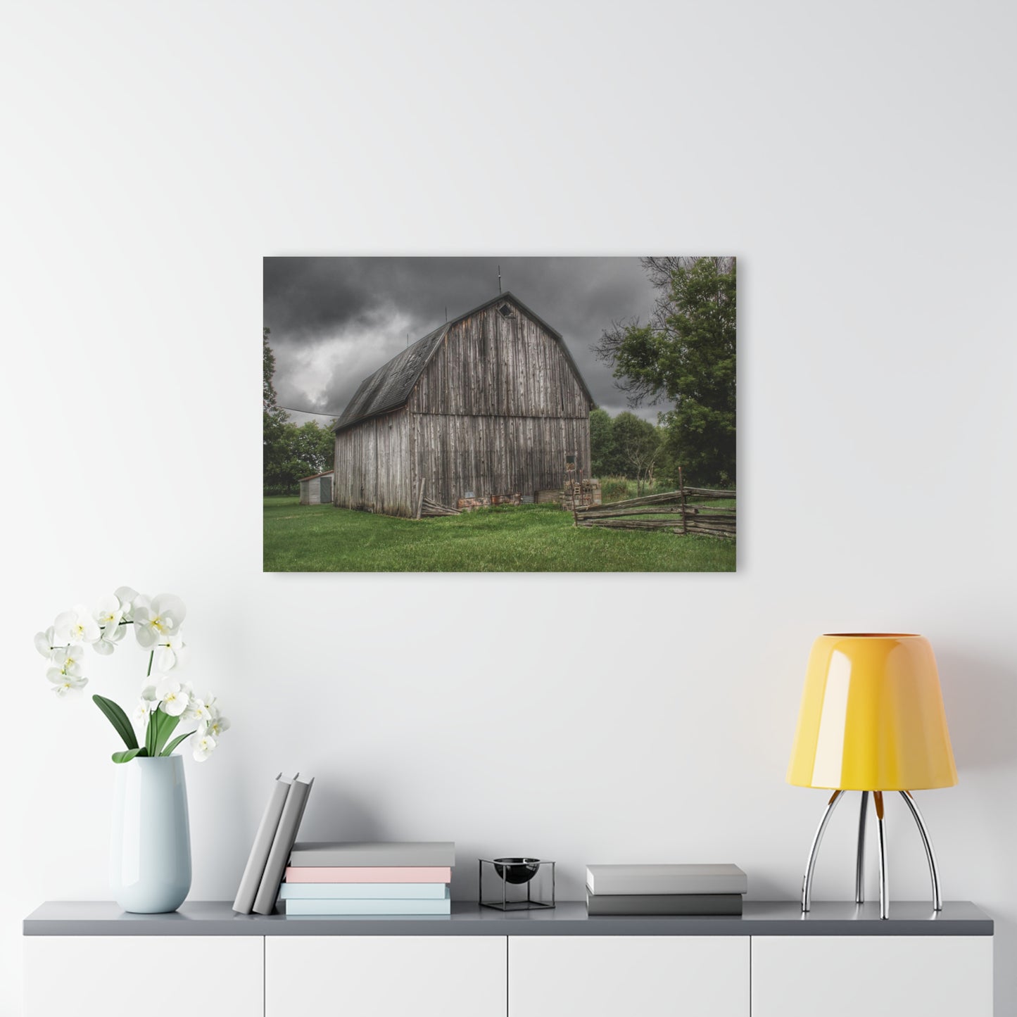 U R There Photography Attica Grey Rustic Farmhouse Acrylic Wall Print
