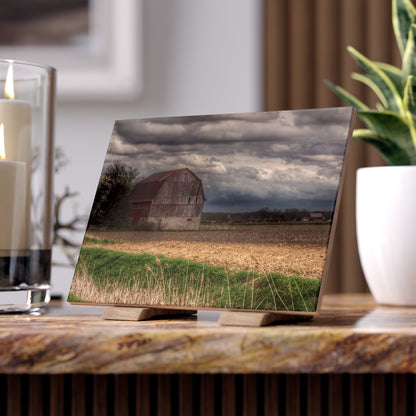 U R There Photography Sandusky Grey I Rustic Farmhouse Decorative Ceramic Tile