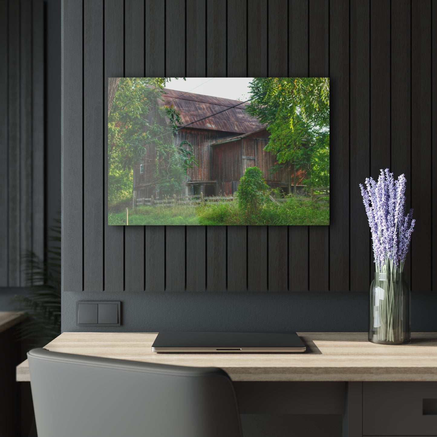 U R There Photography Oxford Rusted Red I Rustic Farmhouse Acrylic Wall Print
