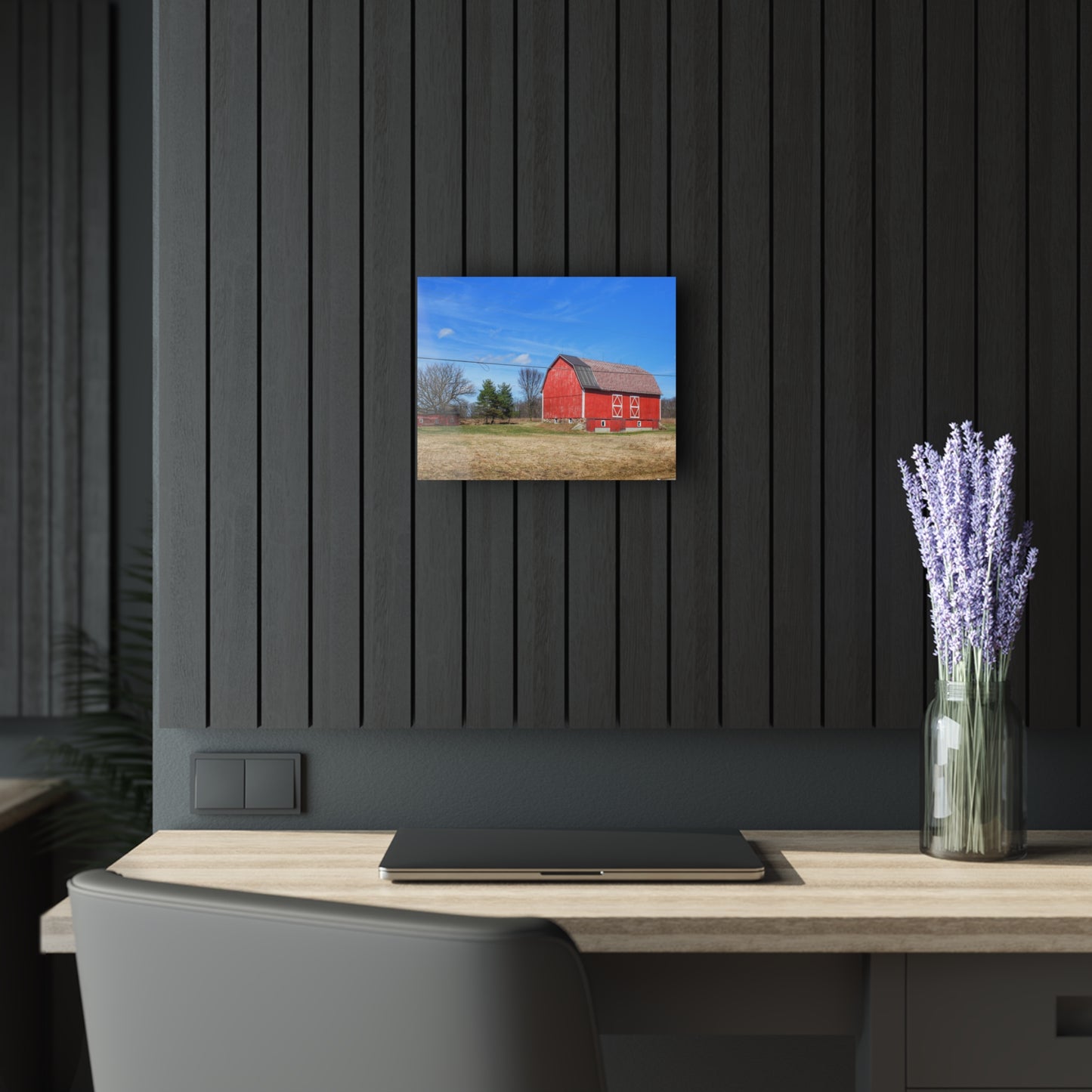 U R There Photography Kings Mill Red II Rustic Farmhouse Acrylic Wall Print