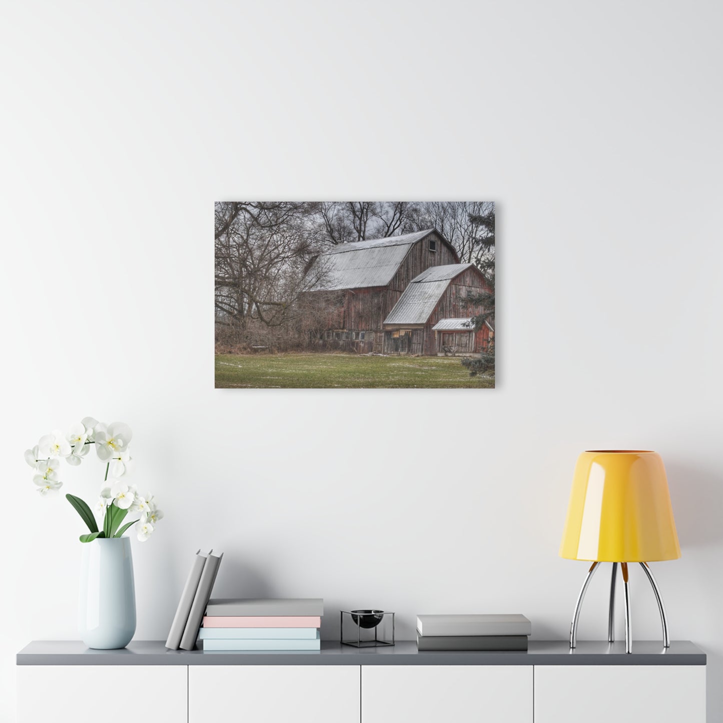 U R There Photography Hennessey Road Grey Rustic Farmhouse Acrylic Wall Print