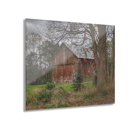 U R There Photography Big Fish Lake Road Red Rustic Farmhouse Acrylic Wall Print