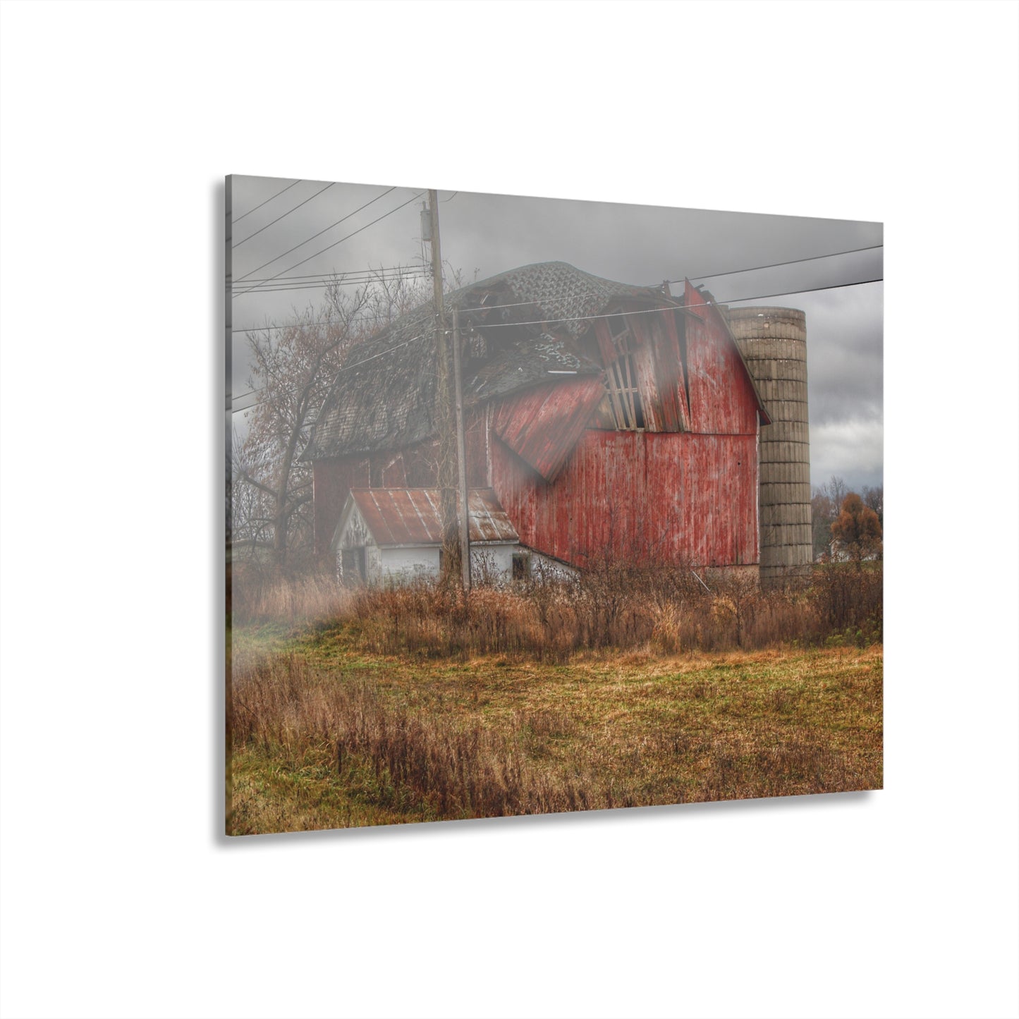 U R There Photography German Road Forgotten Red I Rustic Farmhouse Acrylic Wall Print