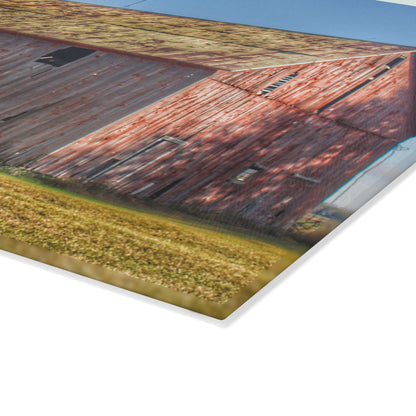 U R There Photography Fargo Road Saltbox Rustic Farmhouse Tempered-Glass Cutting Board