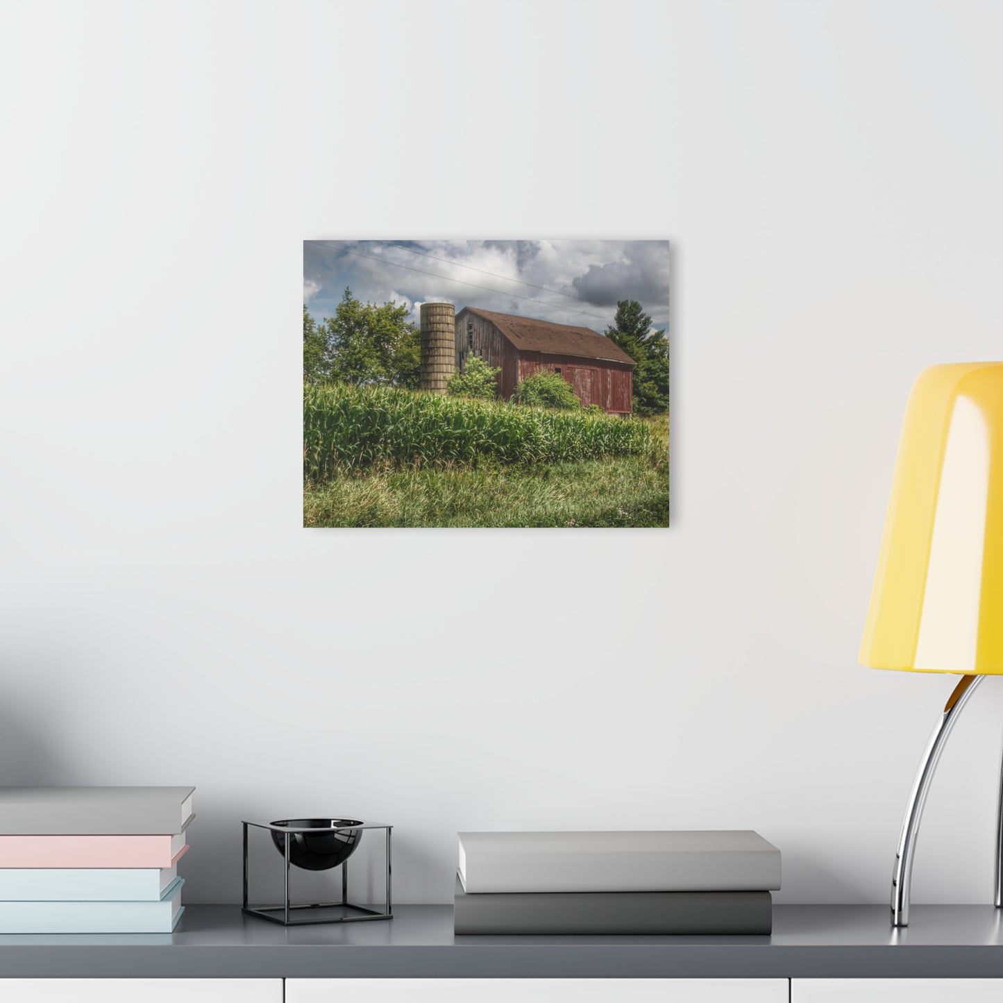 U R There Photography Armstrong Road Red III Rustic Farmhouse Acrylic Wall Print