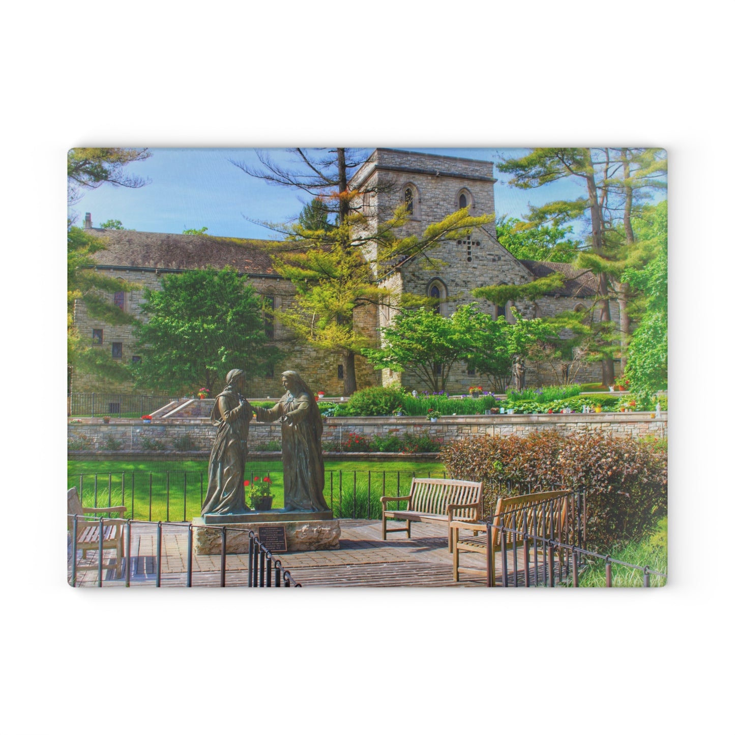 U R There Photography Saint Hugo of the Hills I Rustic Farmhouse Tempered-Glass Cutting Board