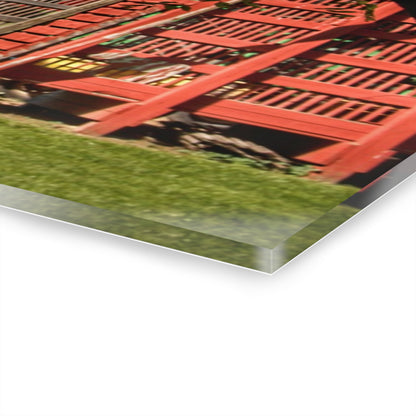 U R There Photography Gardner Road Red II Rustic Farmhouse Acrylic Wall Print