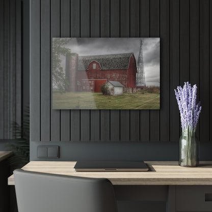 U R There Photography Weaver Road Red II Rustic Farmhouse Acrylic Wall Print