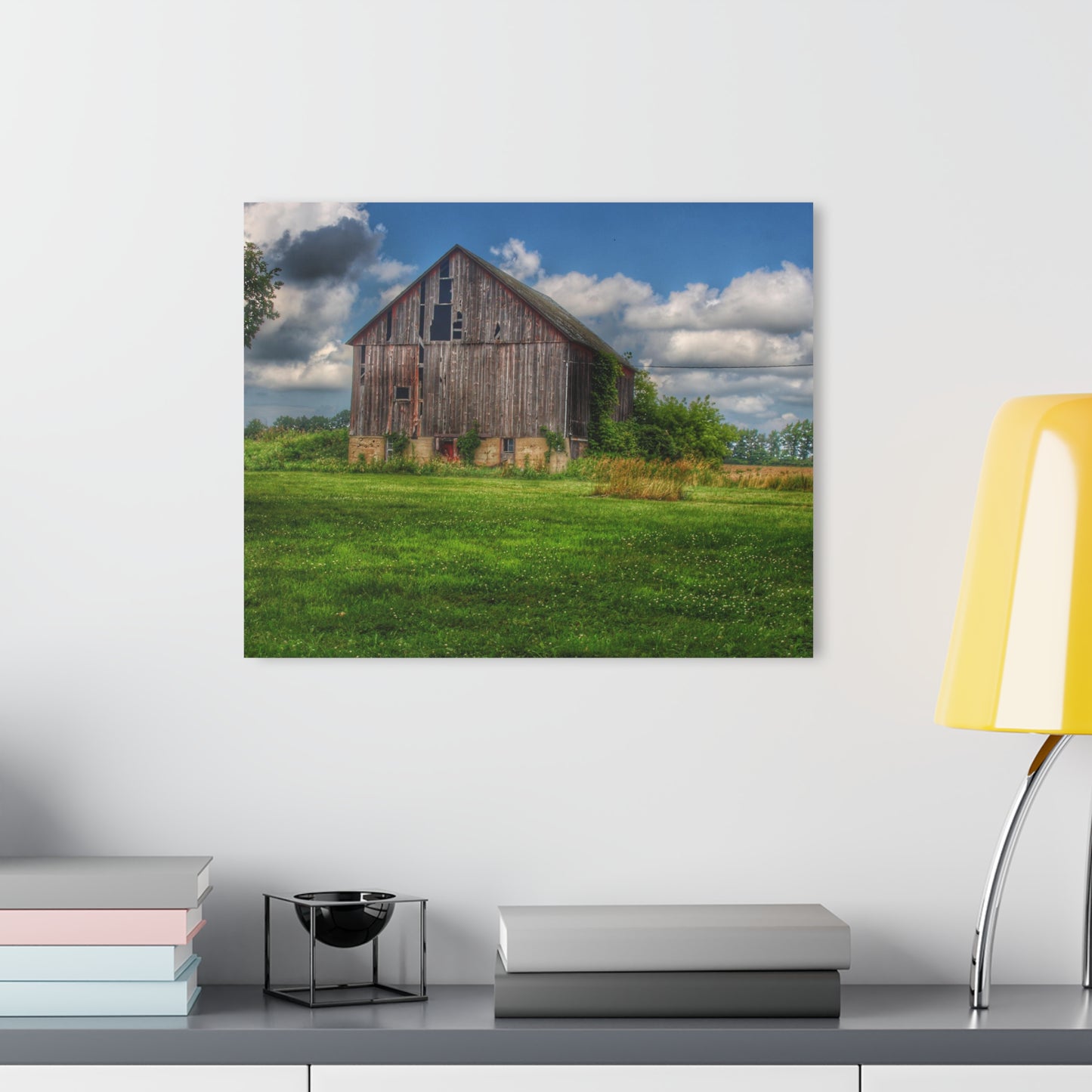 U R There Photography Bohms Road Grey II Rustic Farmhouse Acrylic Wall Print