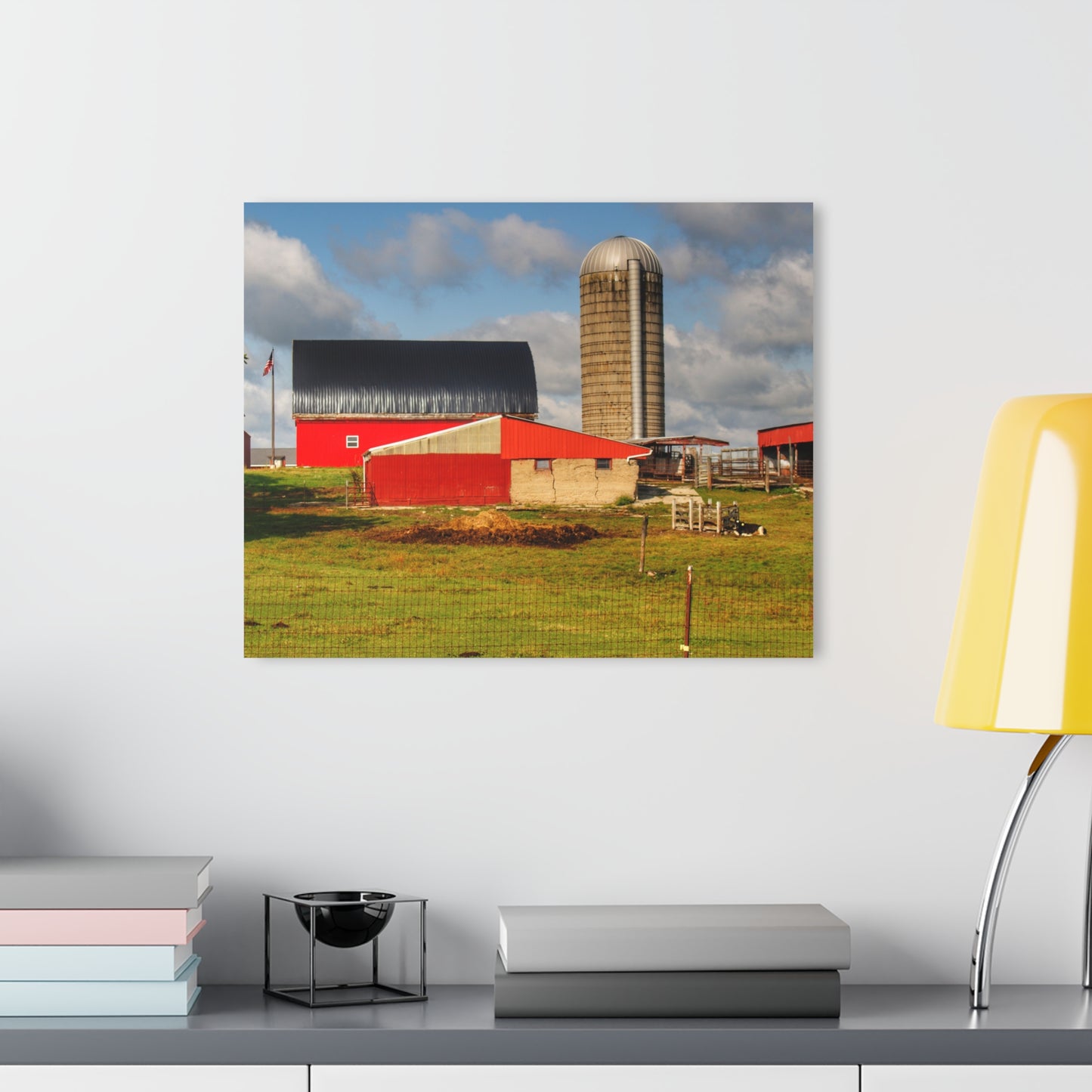 U R There Photography Kingston Checkerboard Farm Rustic Farmhouse Acrylic Wall Print