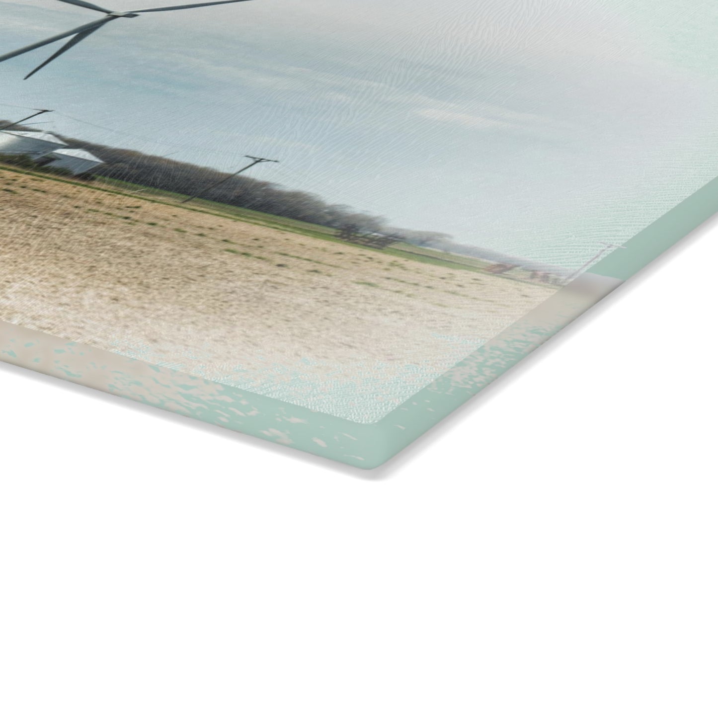 U R There Photography Dickerson Grey Rustic Farmhouse Tempered-Glass Cutting Board