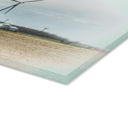 U R There Photography Dickerson Grey Rustic Farmhouse Tempered-Glass Cutting Board