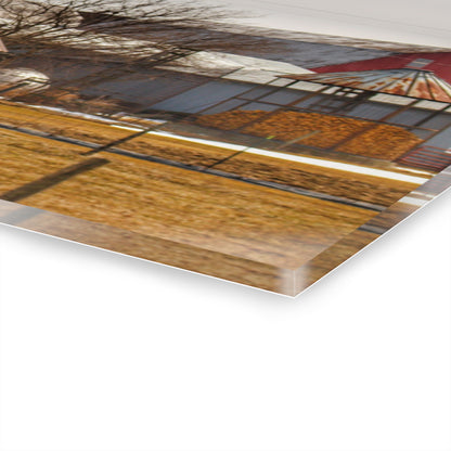 U R There Photography Hidden Red Rustic Farmhouse Acrylic Wall Print