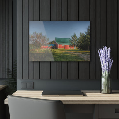 U R There Photography Modern Red II Rustic Farmhouse Acrylic Wall Print