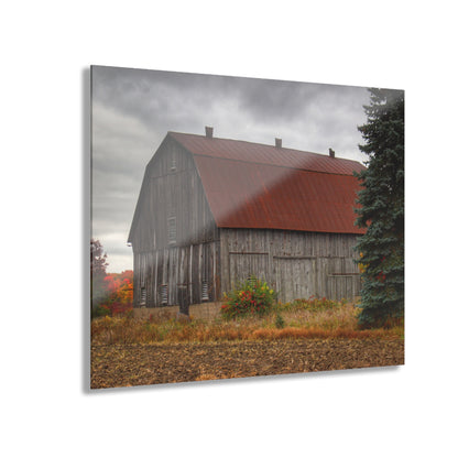 U R There Photography Sheridan Line Road Rusted Grey II Rustic Farmhouse Acrylic Wall Print