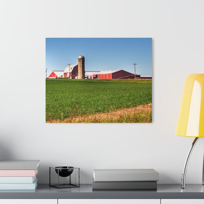 U R There Photography Pattison Road Farm Across the Field I Rustic Farmhouse Acrylic Wall Print