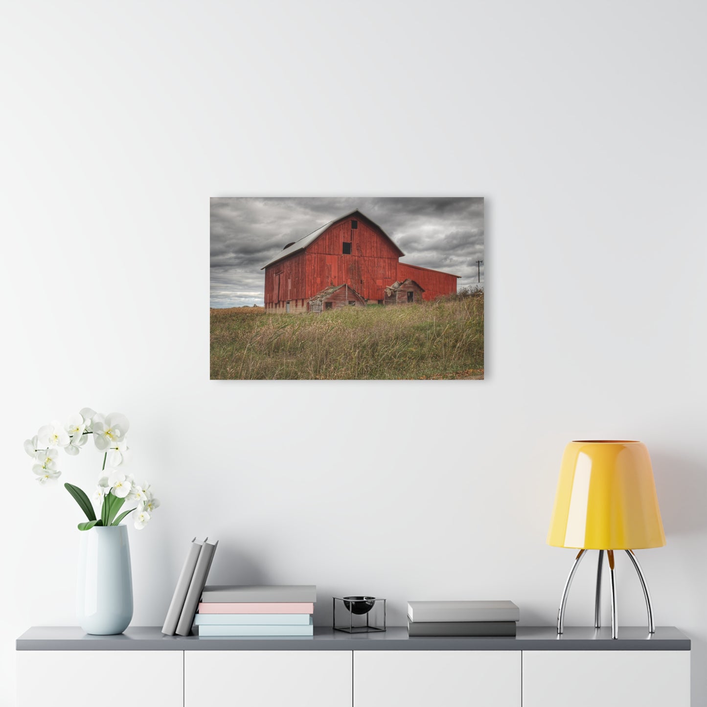 U R There Photography Horton Hilltop Red Rustic Farmhouse Acrylic Wall Print