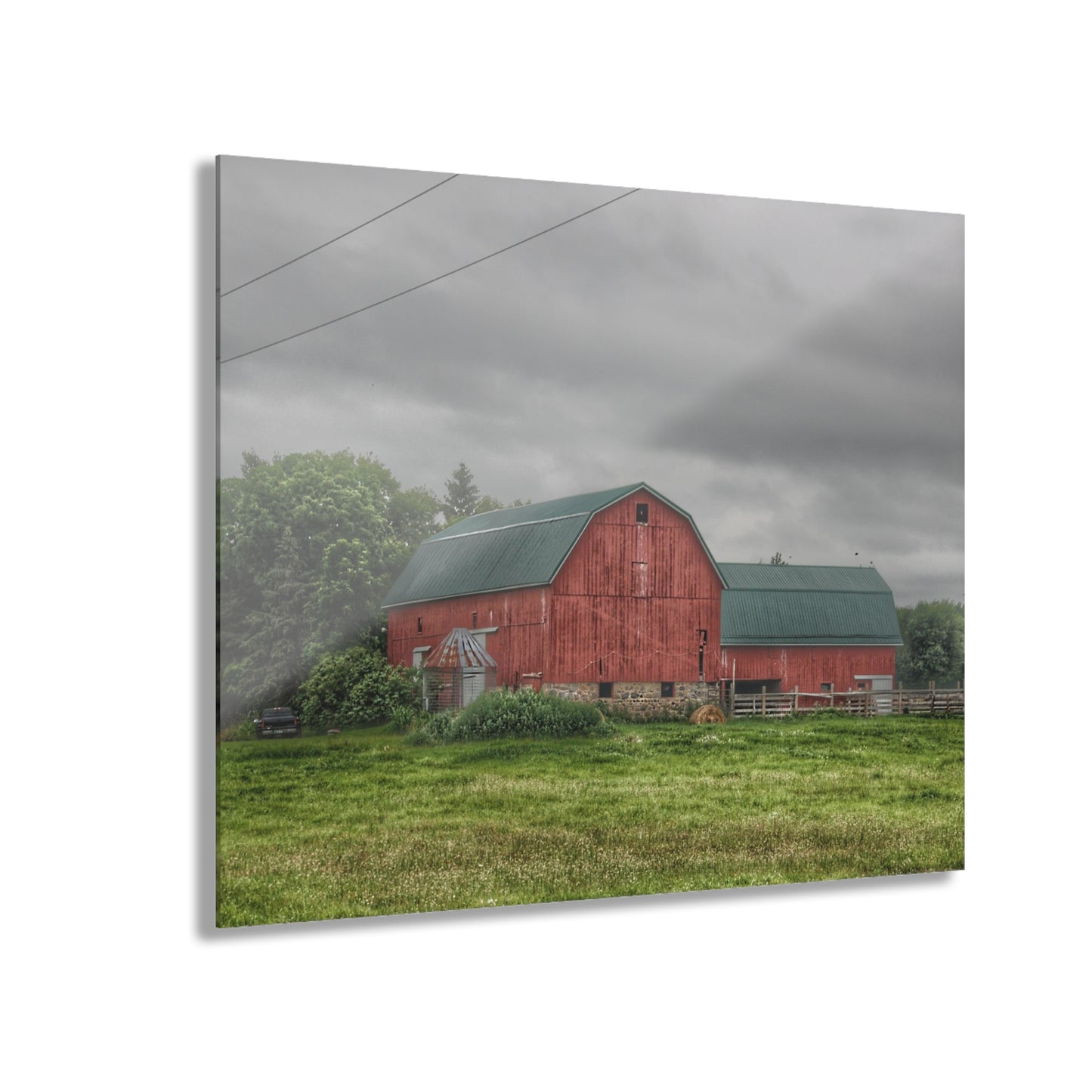 U R There Photography Clifford Road Red I Rustic Farmhouse Acrylic Wall Print