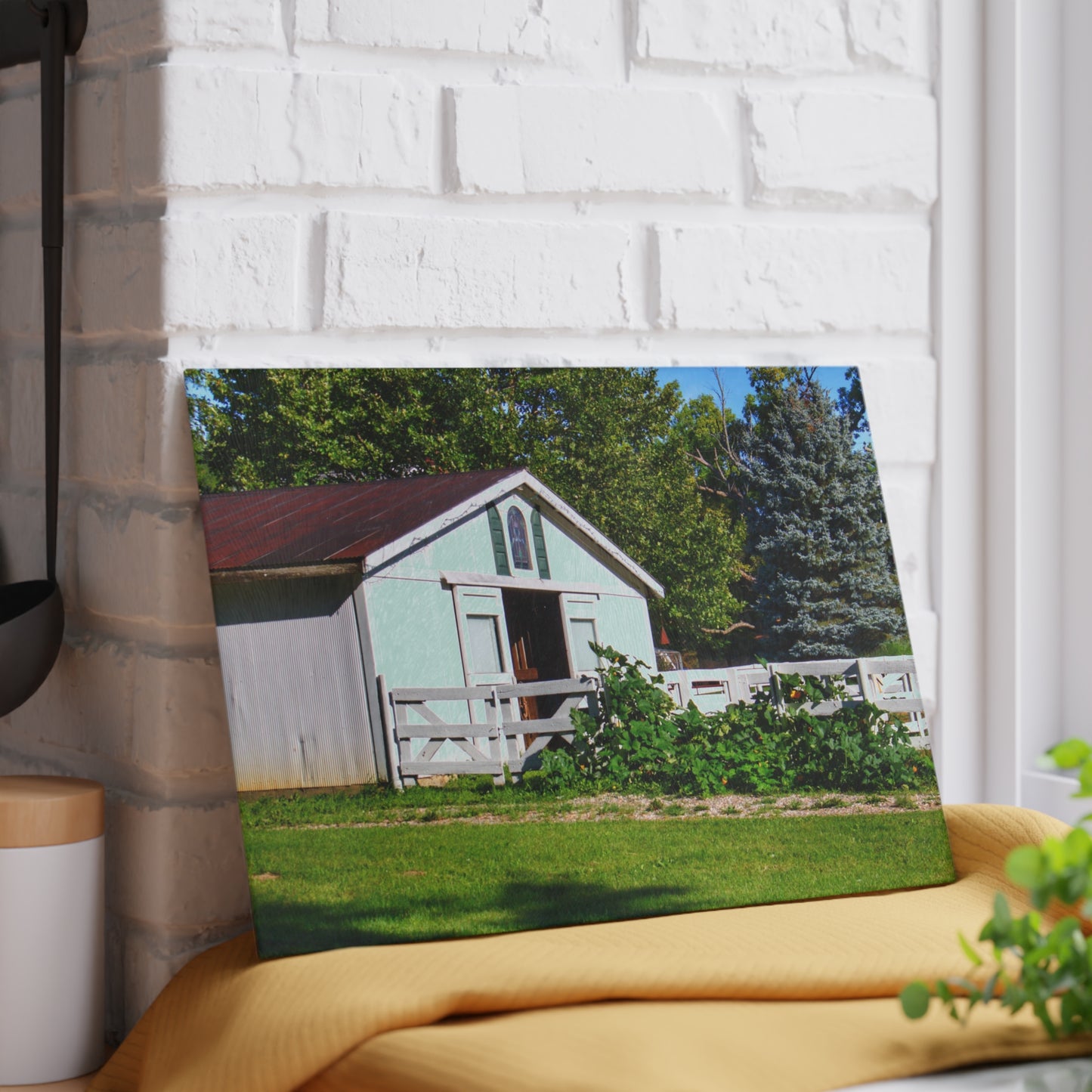 U R There Photography Beyond the Fence on Baldwin Rustic Farmhouse Tempered-Glass Cutting Board