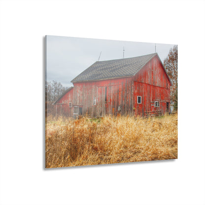 U R There Photography Harrington Road Red Rustic Farmhouse Acrylic Wall Print