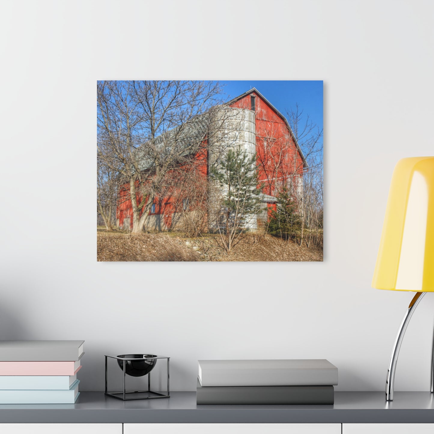 U R There Photography Van Dyke Red I Rustic Farmhouse Acrylic Wall Print