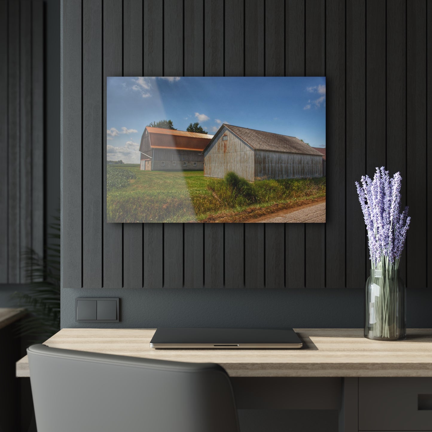 U R There Photography Copper Greys Rustic Farmhouse Acrylic Wall Print