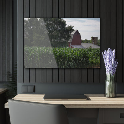 U R There Photography Above the Corn on Piersonville Road III Rustic Farmhouse Acrylic Wall Print