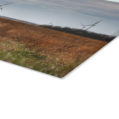 U R There Photography Surin Road Grey Rustic Farmhouse Tempered-Glass Cutting Board