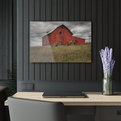 U R There Photography Horton Hilltop Red Rustic Farmhouse Acrylic Wall Print