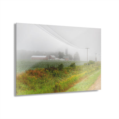 U R There Photography Beyond the Fog Rustic Farmhouse Acrylic Wall Print