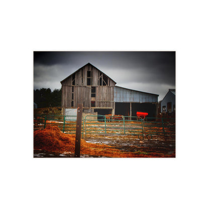 U R There Photography Chapman Road Grey II Rustic Farmhouse Decorative Ceramic Tile