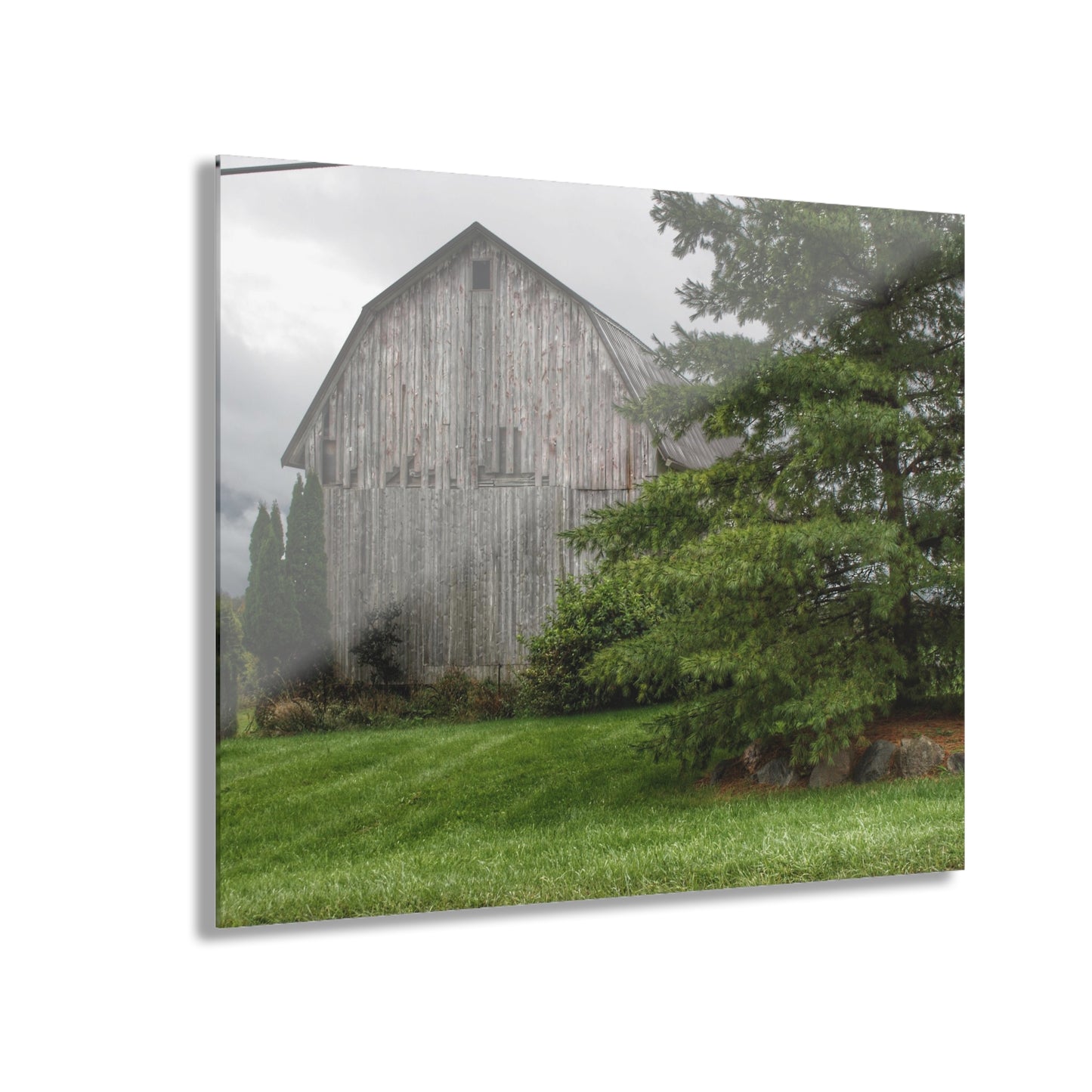 U R There Photography Dequindre Road Grey II Rustic Farmhouse Acrylic Wall Print