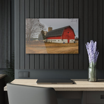 U R There Photography Hunters Creek Road Cow Barn II Rustic Farmhouse Acrylic Wall Print