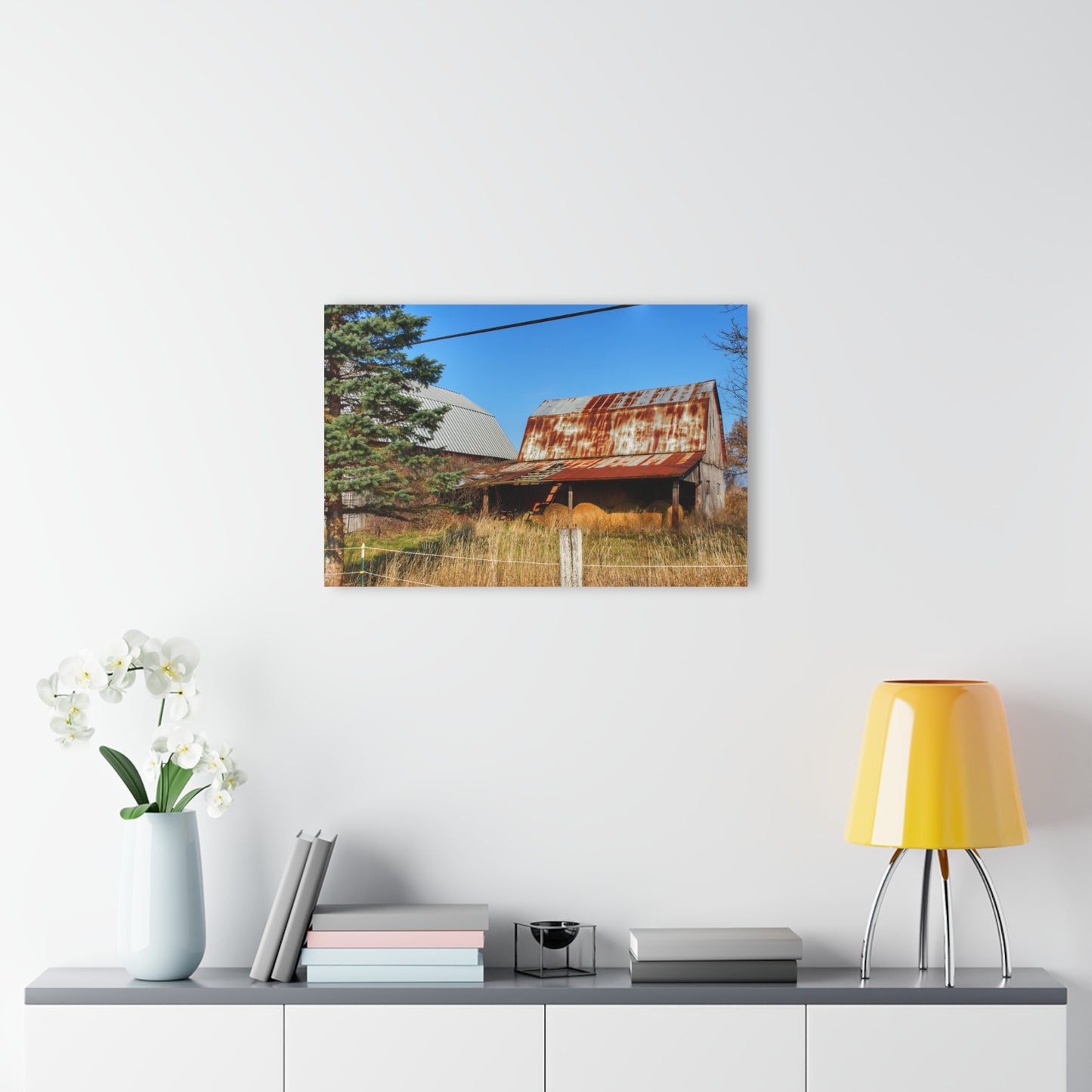 U R There Photography Dodge Road Hay Barn II Rustic Farmhouse Acrylic Wall Print