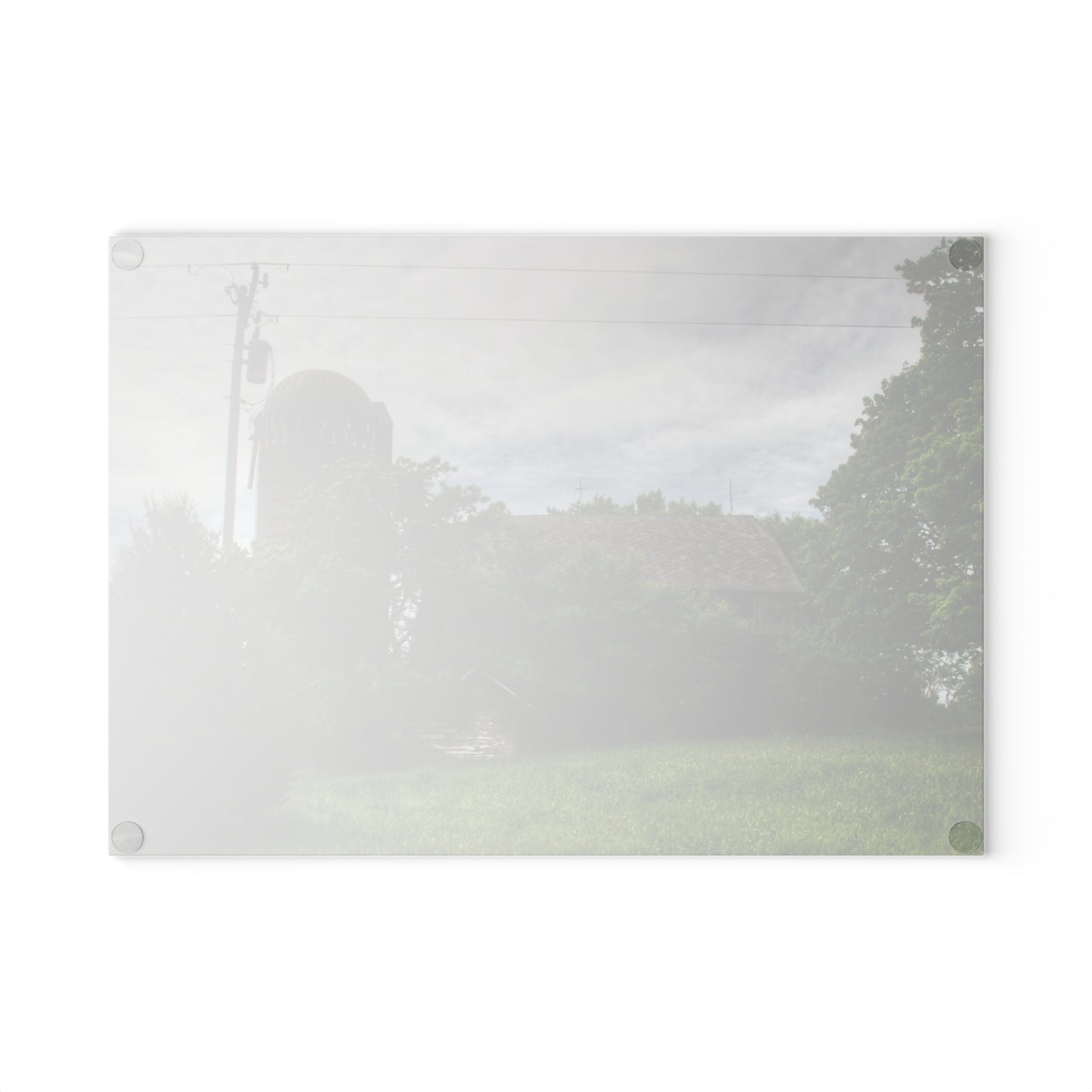 U R There Photography Higgins Road Greys Beyond the Greens Rustic Farmhouse Tempered-Glass Cutting Board