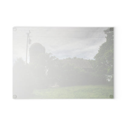 U R There Photography Higgins Road Greys Beyond the Greens Rustic Farmhouse Tempered-Glass Cutting Board